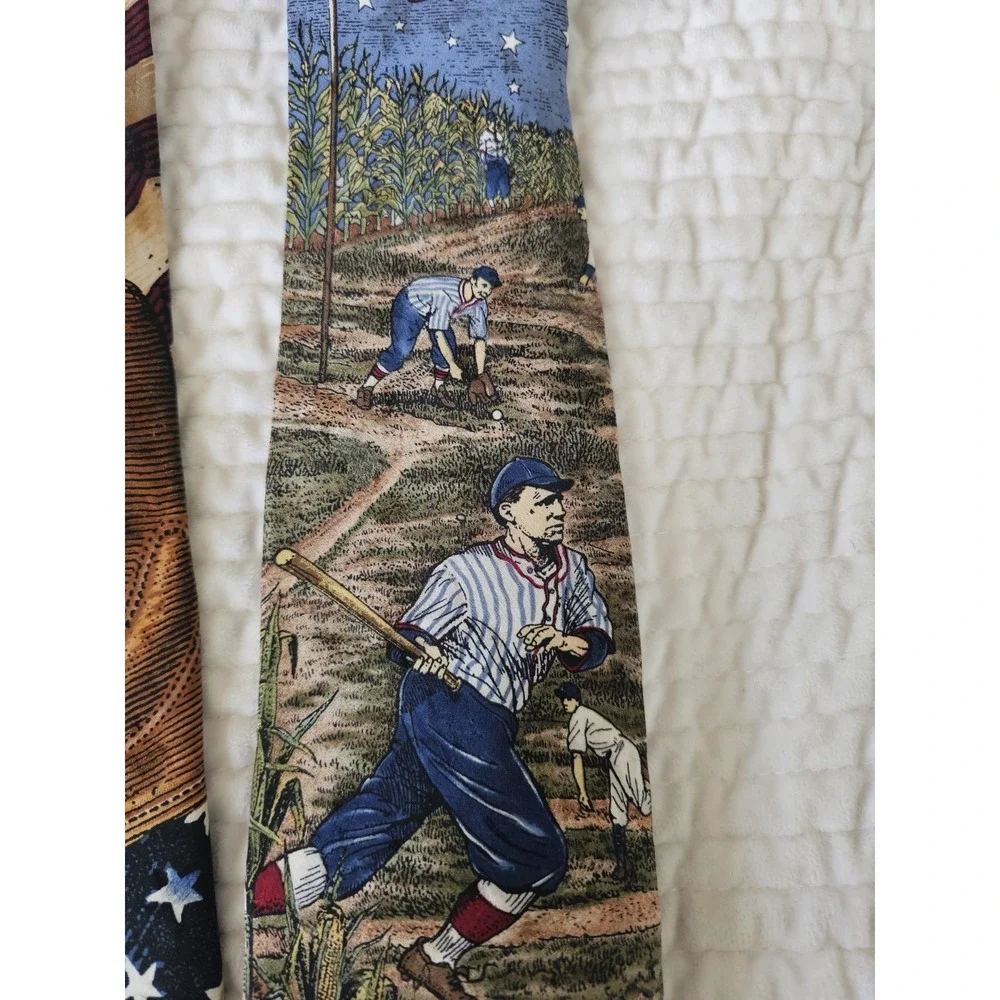 Tango Max Raab Americana Series All American Baseball Silk Tie 57